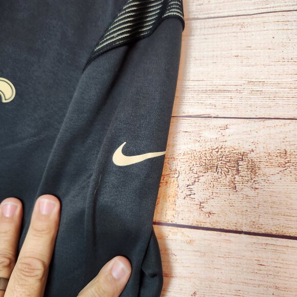 Nike Men's Size L NFL New Orleans Saints Dri Fit On-Field Hoodie Black Zip Up - Picture 8 of 16